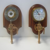 Old boiler valve clock and barometer